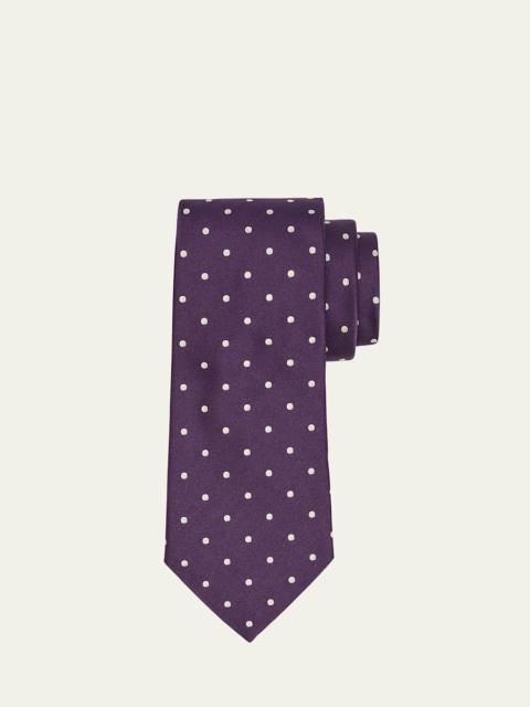 Men's Dotted Satin Tie