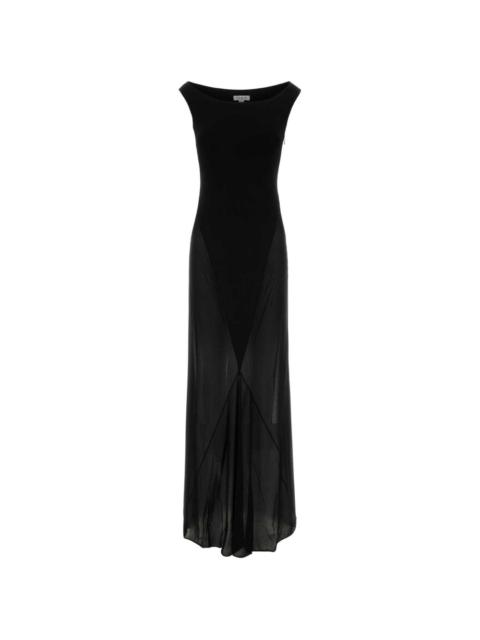 sheer-panelled sleeveless dress