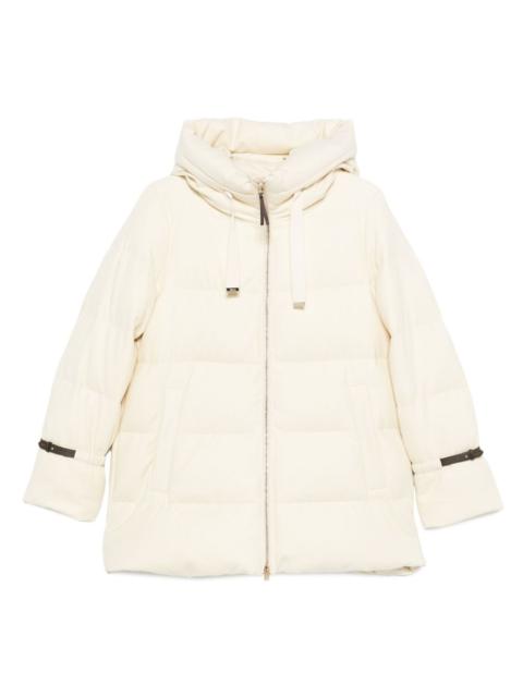 hooded quilted jacket