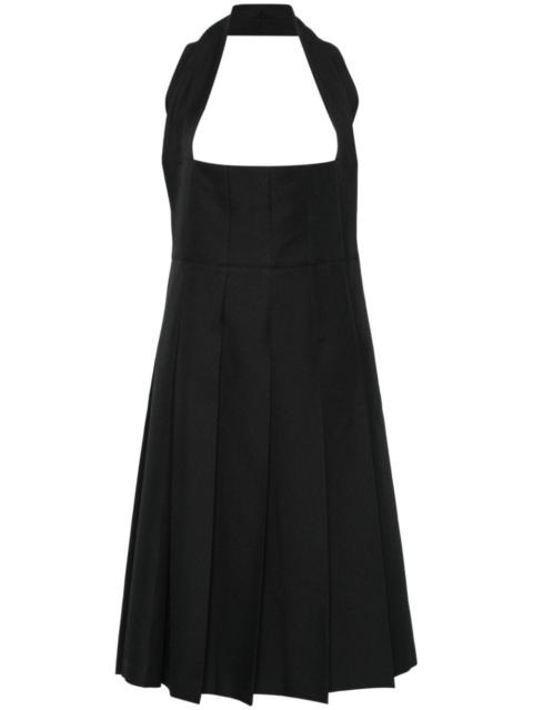 pleated midi dress