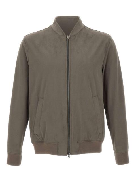 zip-fastening bomber jacket