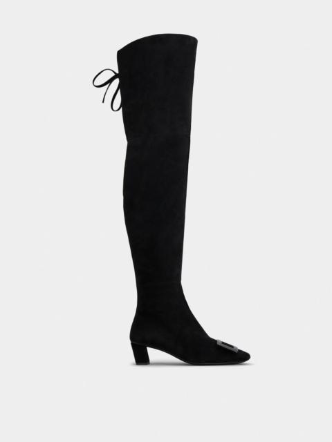 Belle Vivier Cuissard Boots in suede