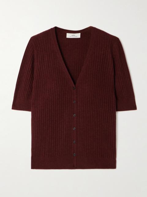 Katya Ribbed Organic Cashmere Cardigan
