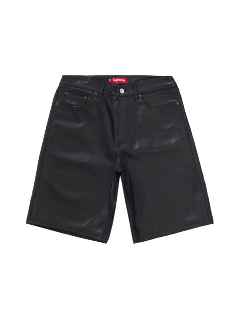 Supreme Baggy Leather Short Black
