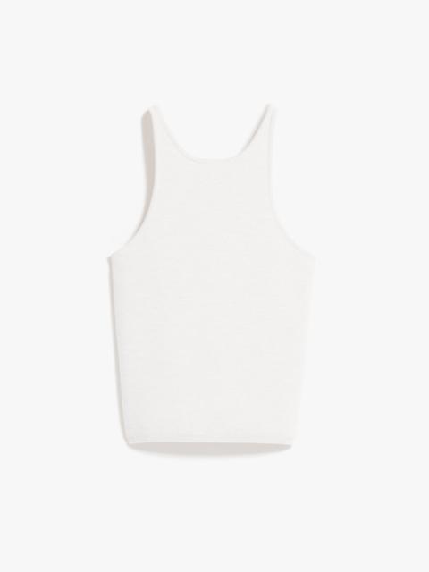 ALFEO Halter neck top in vanisé wool