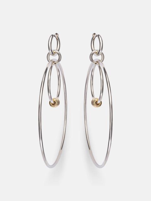 Echo sterling silver and 18kt gold hoop earrings
