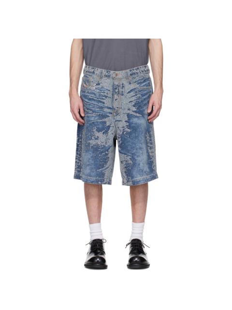 Blue D-Line-Short-S Denim Shorts