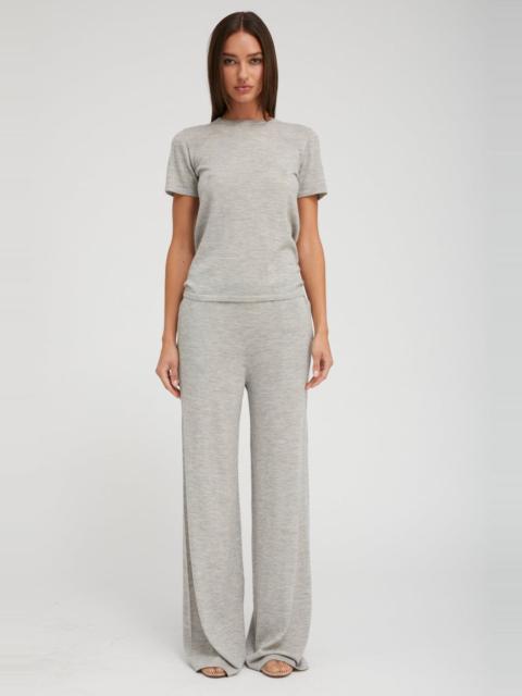 OXFORD ULTRA FINE CASHMERE WIDE LEG PANTS