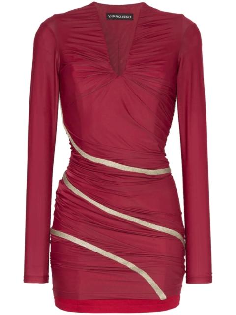 Fitted Draped Maxi Dress