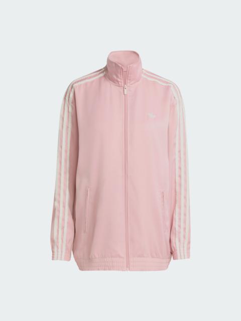 adidas Originals Satin Ruffle 3-Stripes Firebird Track Jacket