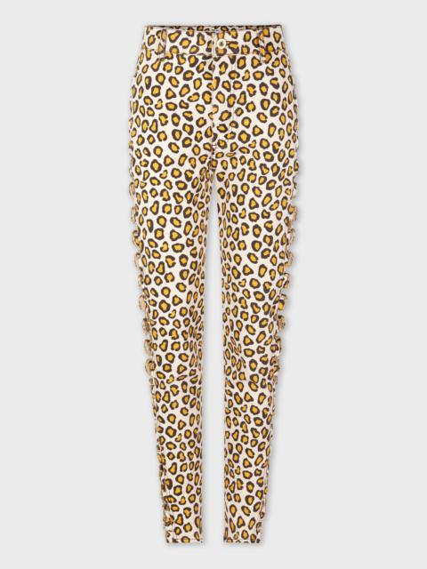 LEOPARD PRINTED FITTED PANTS