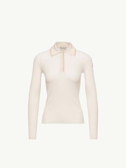 Wool Long Sleeve Polo Shirt