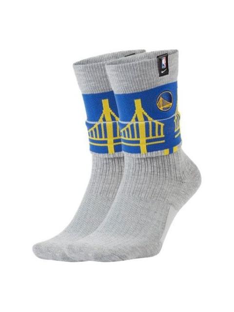 Nike Unisex Golden State Warriors Courtside Nba Sports Socks 1 Packs Gray CK6896-063