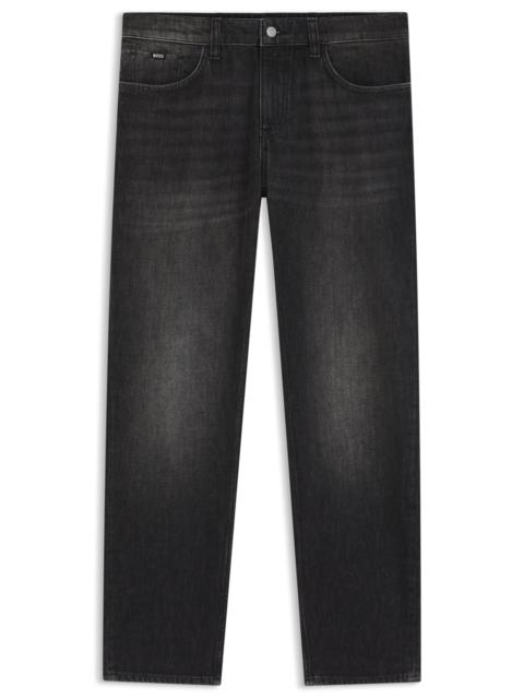 MAINE REGULAR-FIT JEANS IN BLACK MECHANICAL-STRETCH DENIM