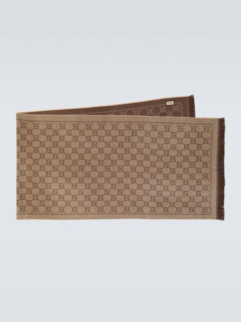 GG wool jacquard scarf