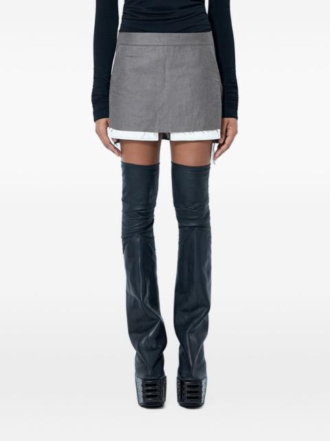layered-hem mini skirt