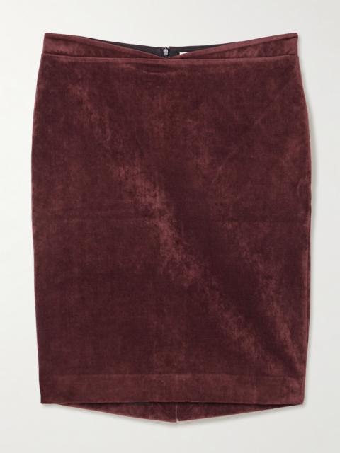 Crushed-velvet Mini Skirt