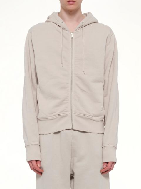 Slim Zip Up in Off White