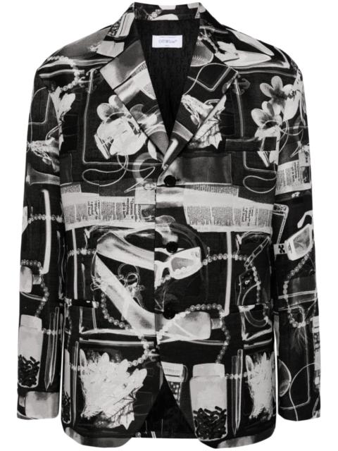 X-ray print blazer