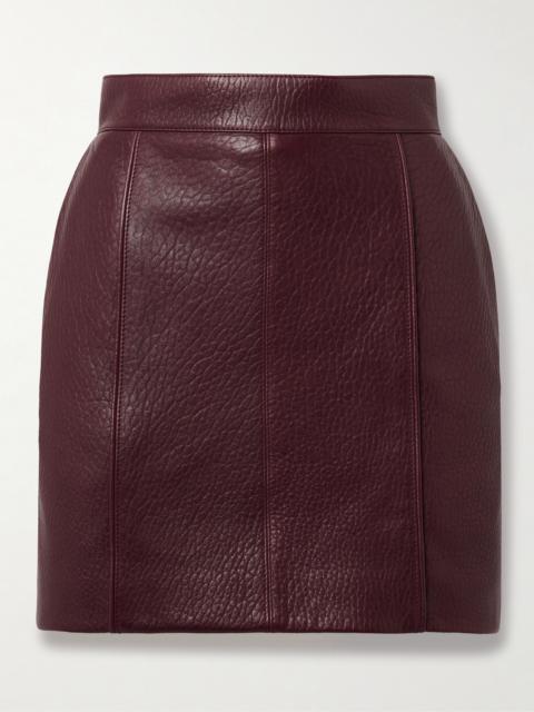 Textured-leather Mini Skirt