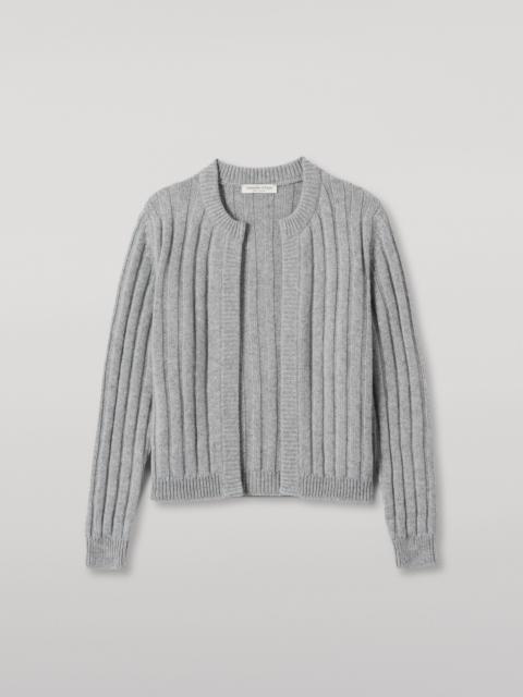 Lecht Grey Cashmere Crew Cardigan