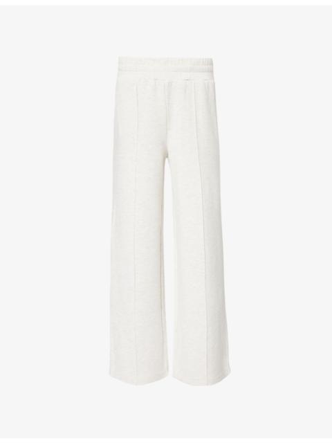 The Wide Leg 28 high-rise stretch-jersey trousers