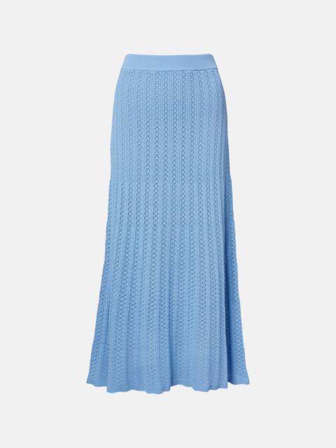 Natalie pointelle midi skirt