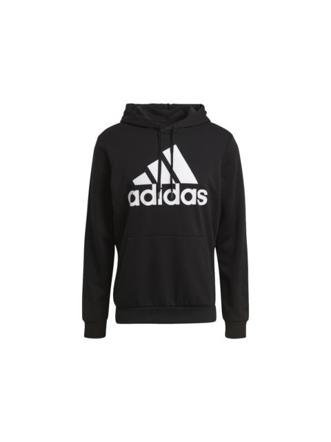 adidas Essentials Big Logo Pullover Hoodie Black/White