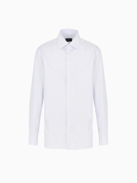 Regular-fit shirt in luxury cotton with a micro-pattern