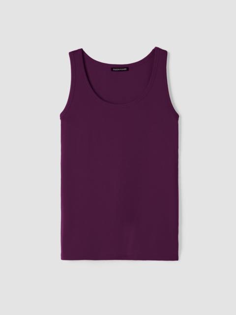 Organic Cotton Stretch Rib Slim Tank