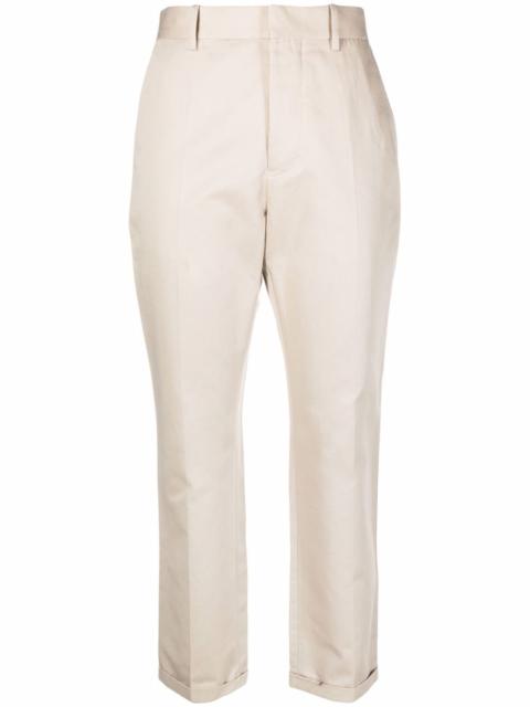 cropped straight-leg trousers