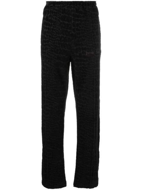 velour-effect track pants