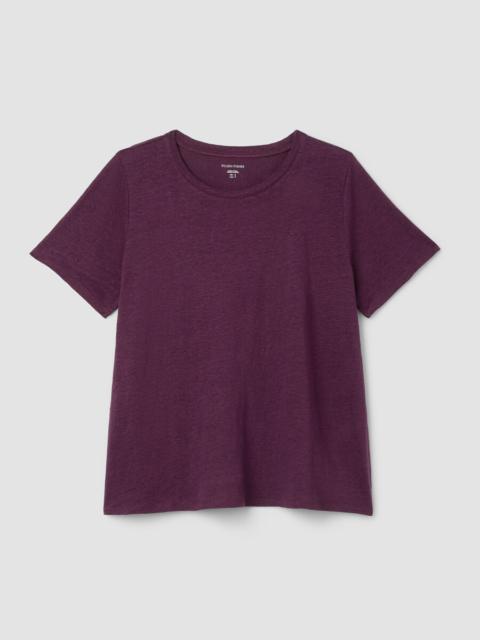 Organic Linen Jersey Crew Neck Tee