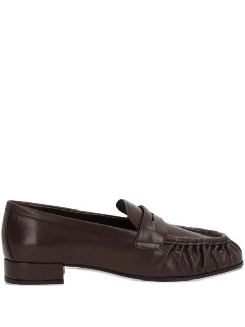 Prada Pleated Leather Loafers