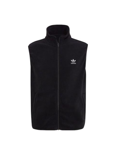 adidas Adicolor 3-Stripes Fleece Vest 'Black' HK7392