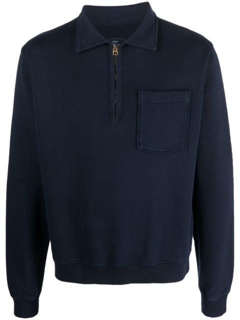 half-zip cotton jumper