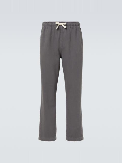Cotton straight pants