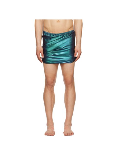 Blue Twisted Swim Shorts