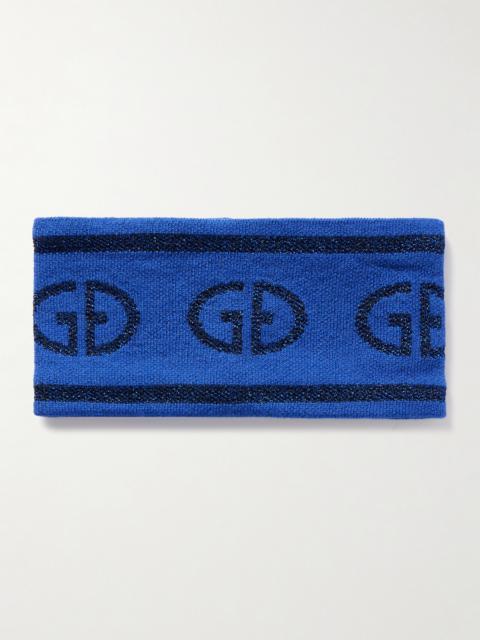 Lia Metallic Fleece-lined Wool-jacquard Headband