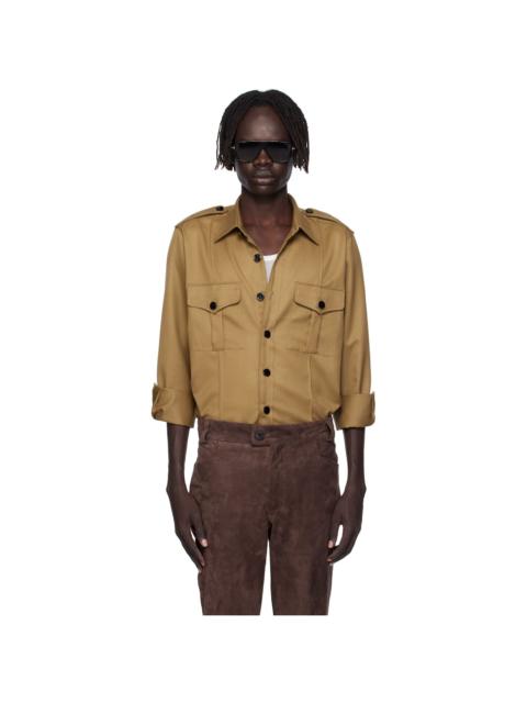 Tan Military Overshirt