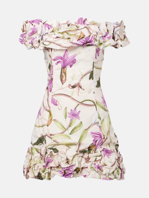 Jardin Mutisia floral cotton minidress