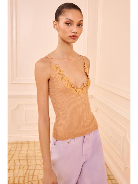 Ainsley Knit Camisole with Lace