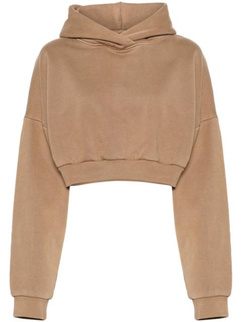 organic-cotton cropped hoodie