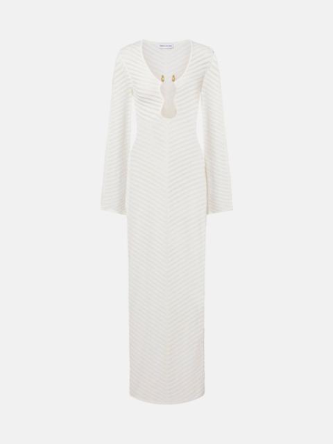 Cassis chevron knitted maxi dress