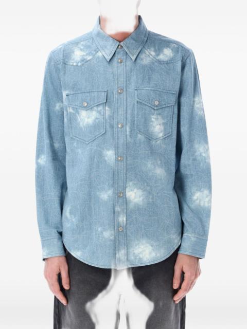 pocket denim shirt