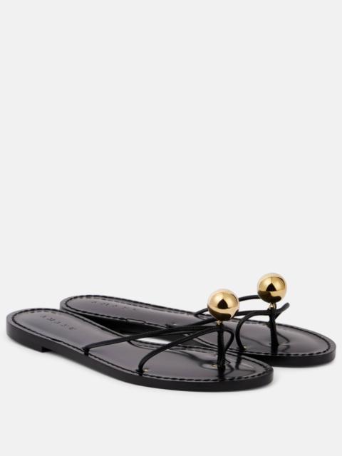 Malawi embellished leather thong sandals