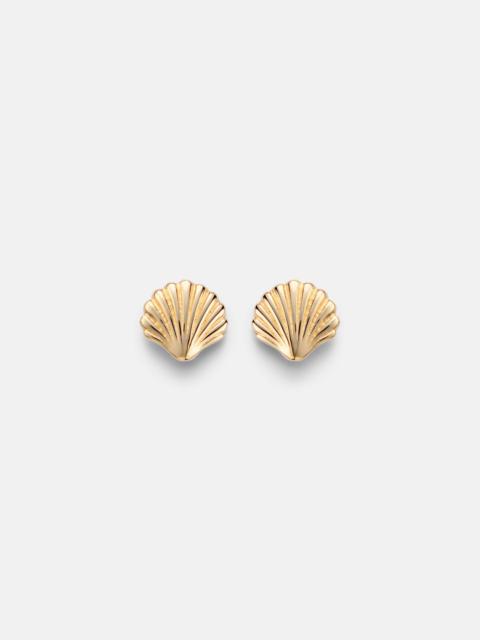 Scallop Shell 14kt gold earrings