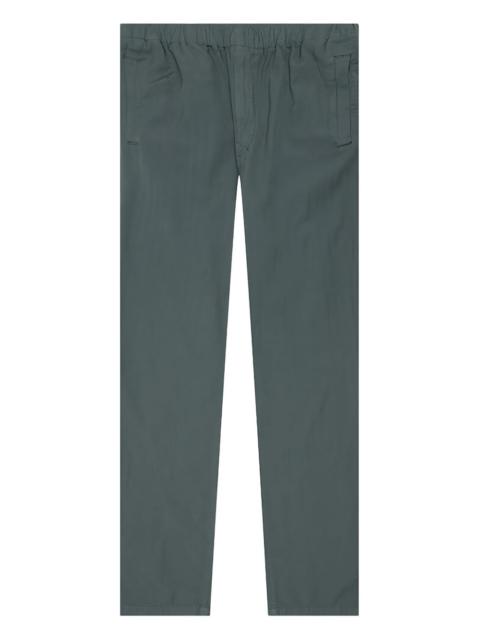 elasticated-waist herringbone straight trousers