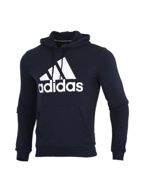 adidas logo Printing Sports Pullover Navy Blue GC7342