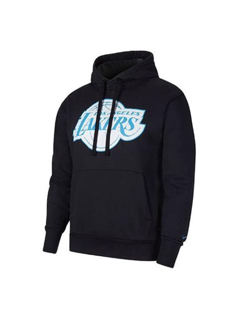 Nike NBA City Edition Logo Fleece Casual Sports Pullover Los Angeles Lakers Black CN2547-010